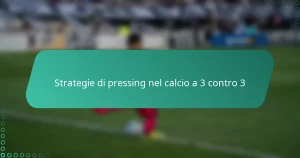 Strategie di pressing nel calcio a 3 contro 3